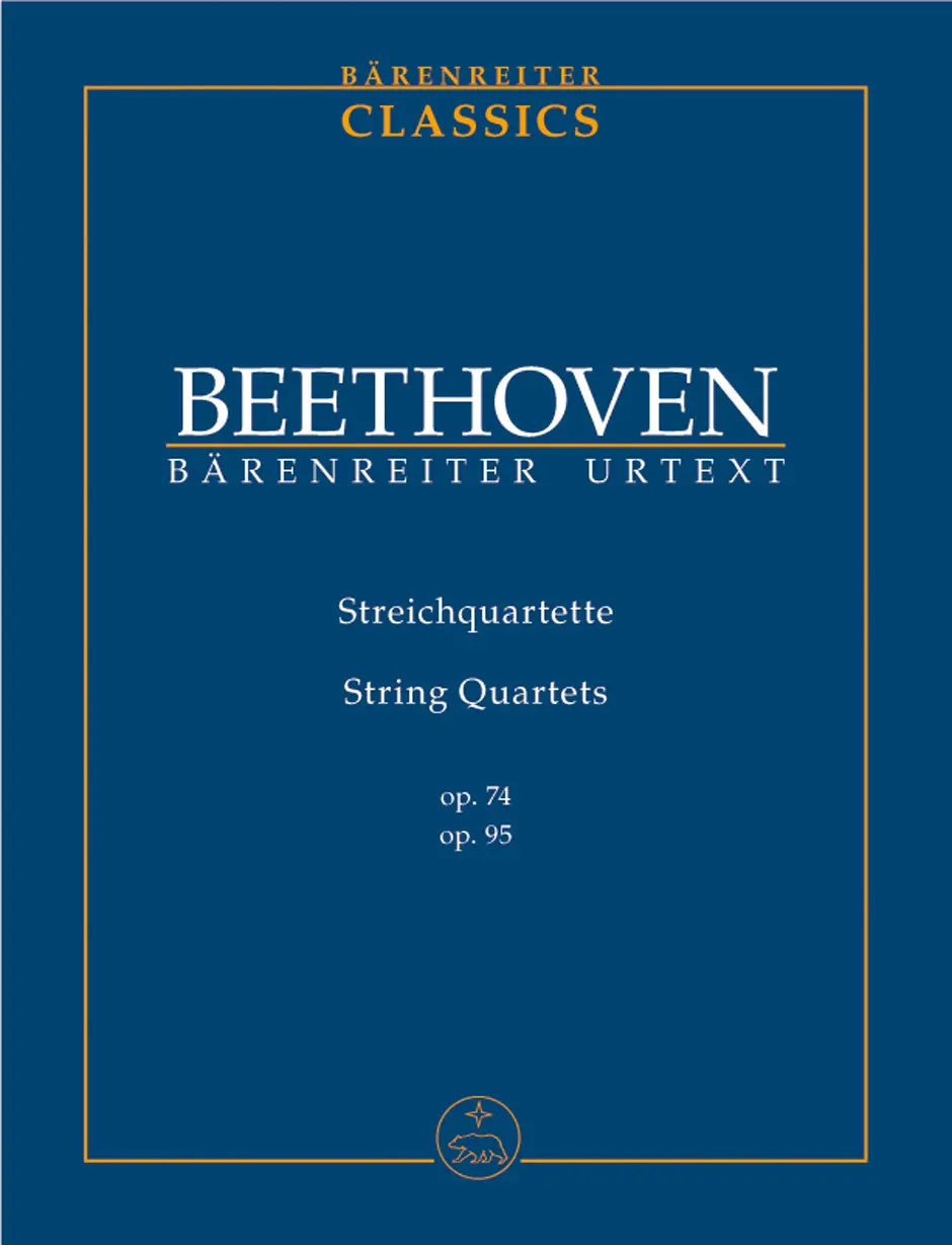 Cover: 9790006204793 | Streichquartetten Op.74 95 | Dt/engl, Bärenreiter Urtext | Beethoven