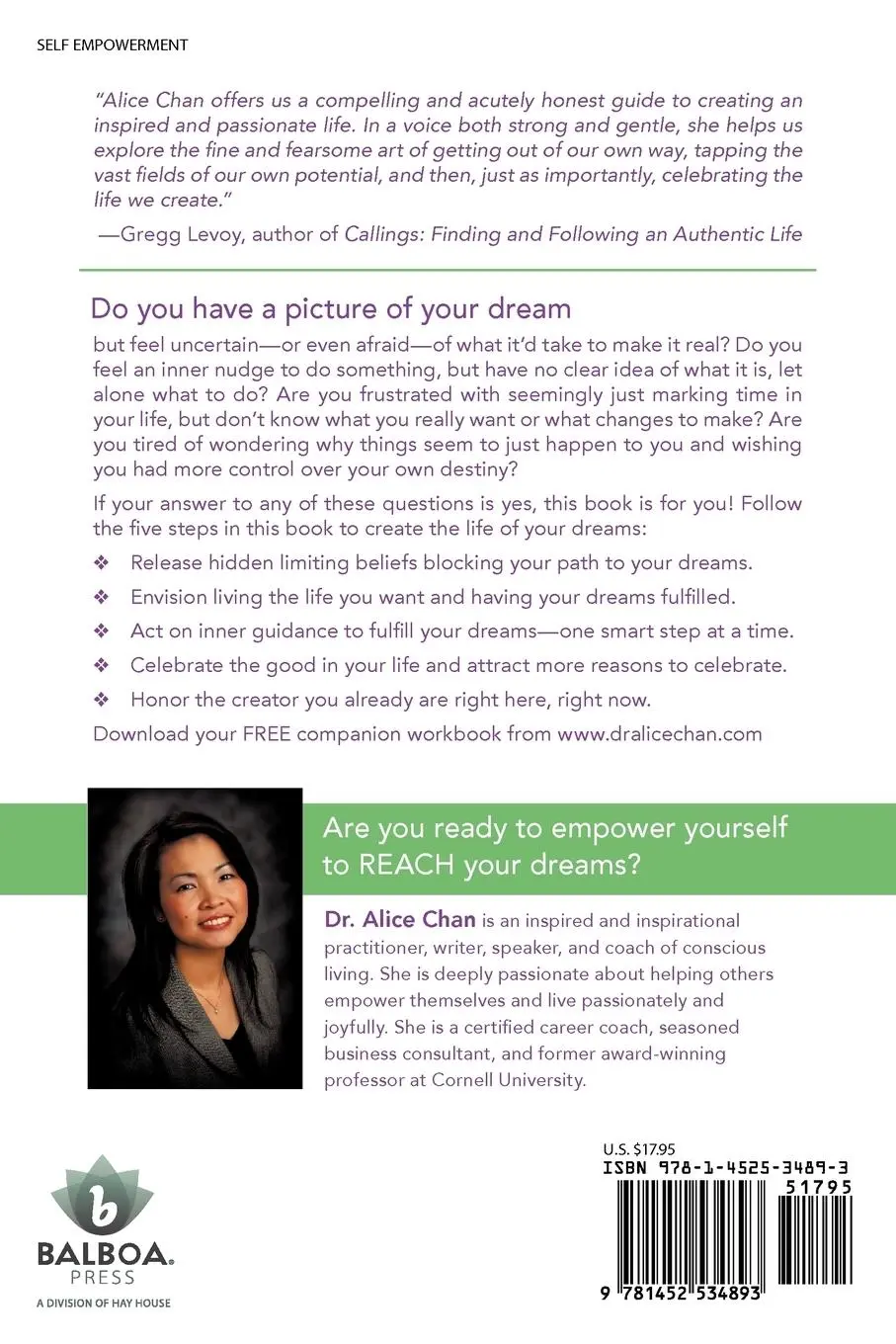 Rückseite: 9781452534893 | Reach Your Dreams | Five Steps to Be a Conscious Creator in Your Life