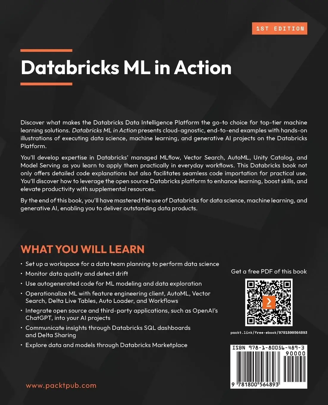 Rückseite: 9781800564893 | Databricks ML in Action | Stephanie Rivera (u. a.) | Taschenbuch