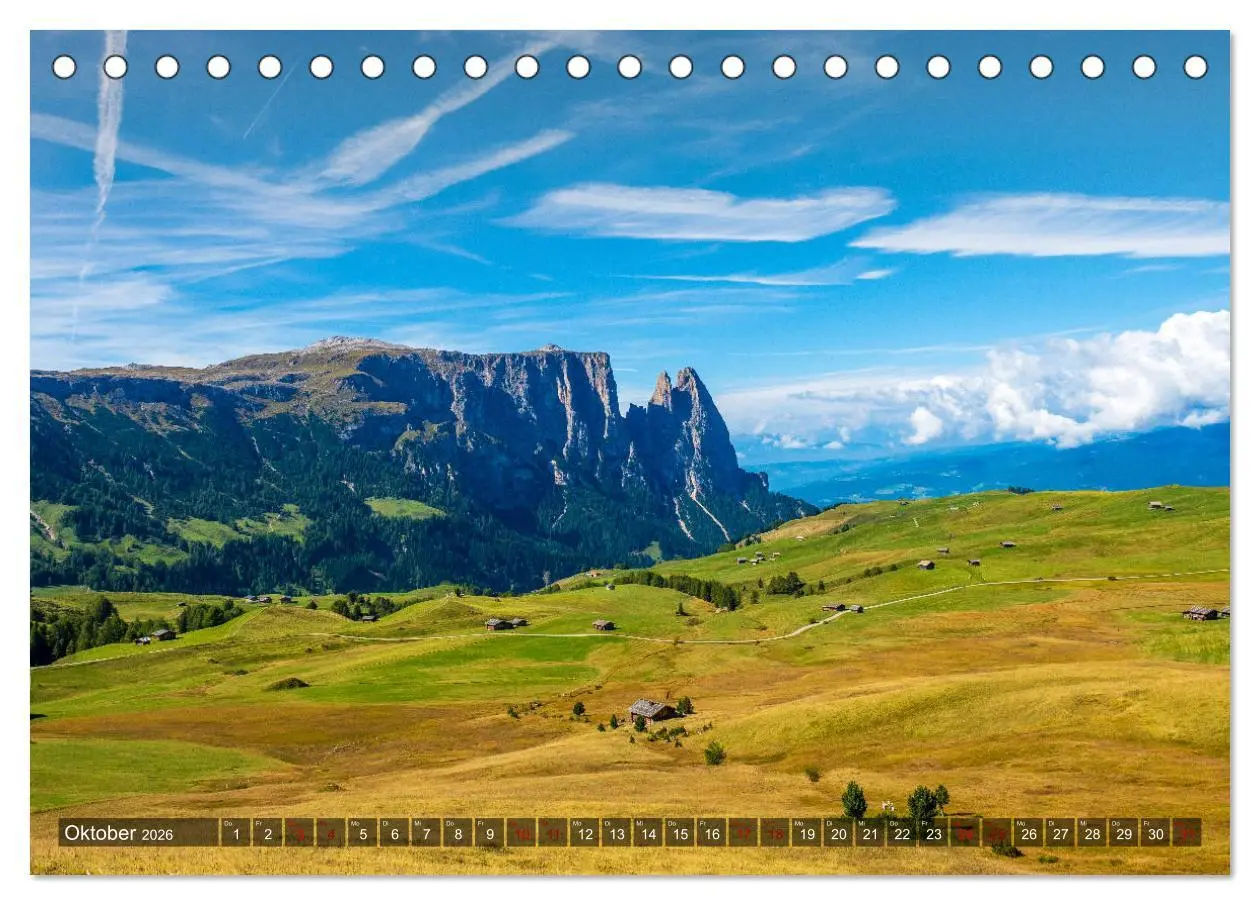Bild: 9783457694893 | Sehnsucht Seiser Alm (Tischkalender 2026 DIN A5 quer), CALVENDO...