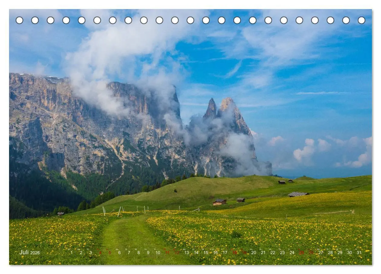 Bild: 9783457694893 | Sehnsucht Seiser Alm (Tischkalender 2026 DIN A5 quer), CALVENDO...