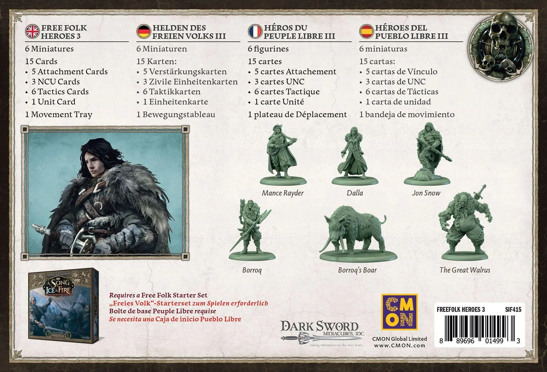 Bild: 889696014993 | A Song of Ice &amp; Fire - Free Folk Heroes 3 (Helden des Freien Volks 3)