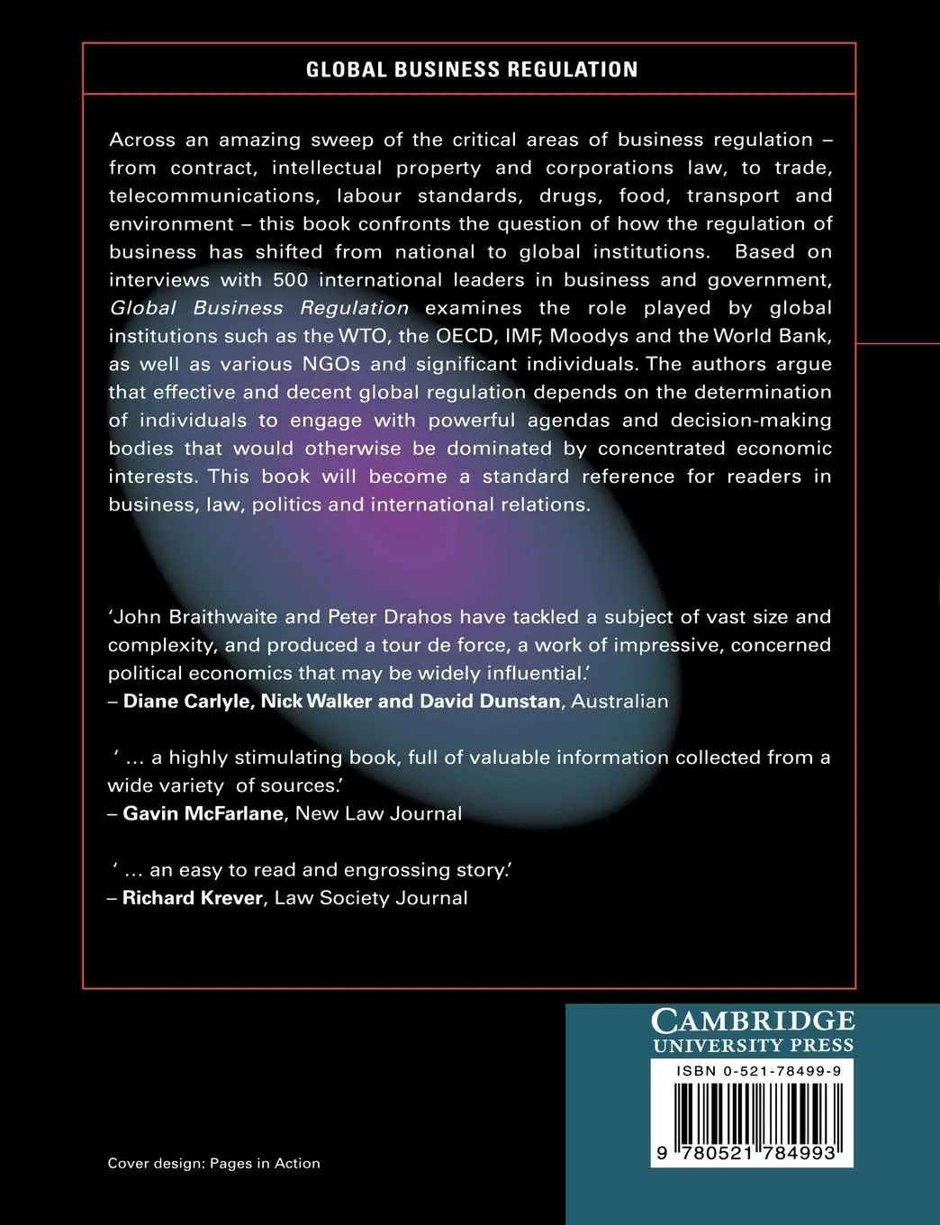 Rückseite: 9780521784993 | Global Business Regulation | Peter Drahos (u. a.) | Taschenbuch | 2004