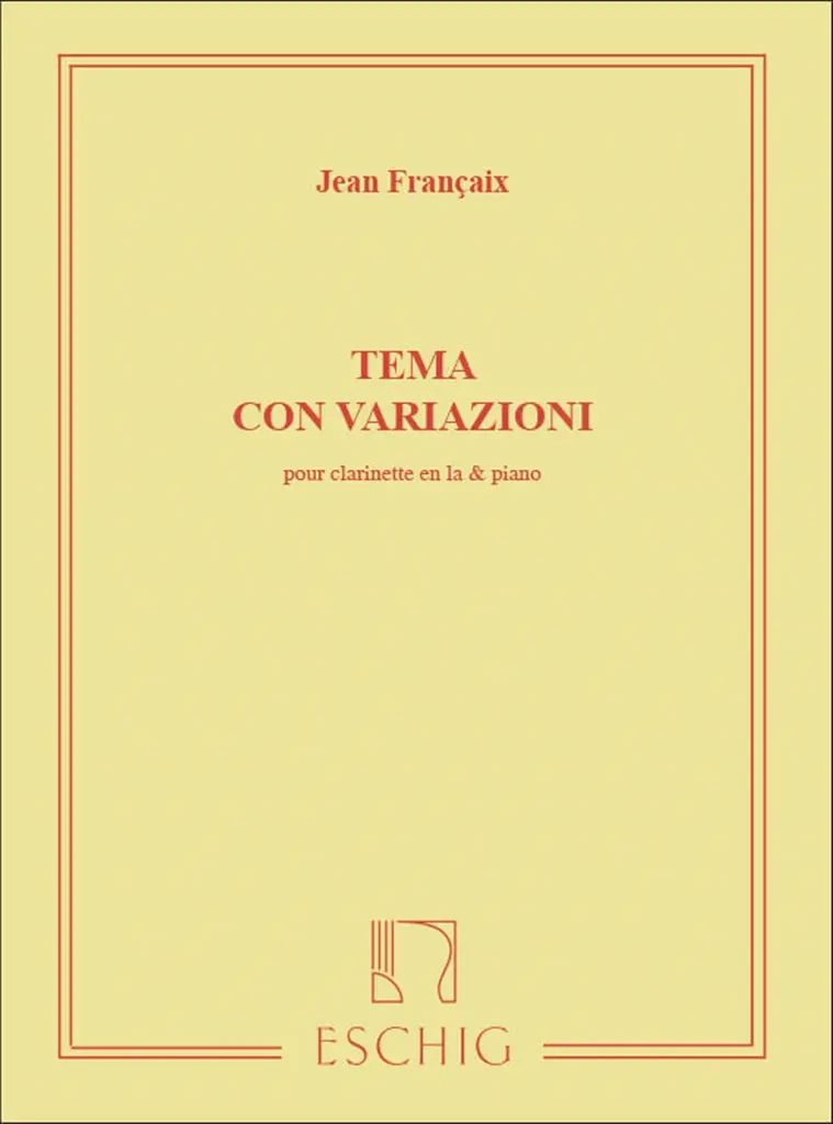 Cover: 9790045034993 | Theme et Variations | Jean Francaix | Buch | 2001 | Max Eschig