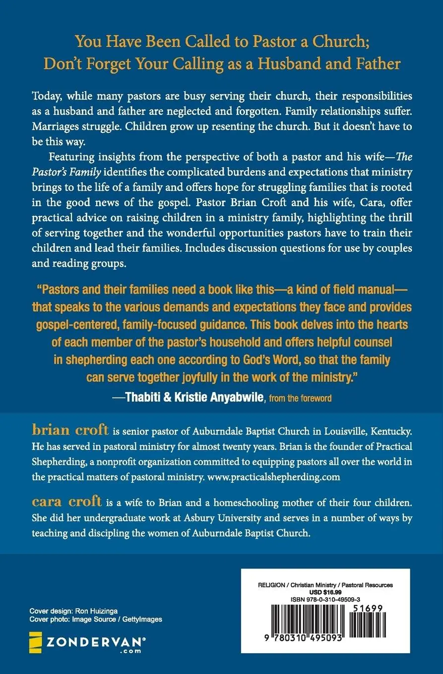 Rückseite: 9780310495093 | The Pastor's Family | Brian Croft (u. a.) | Taschenbuch | Englisch