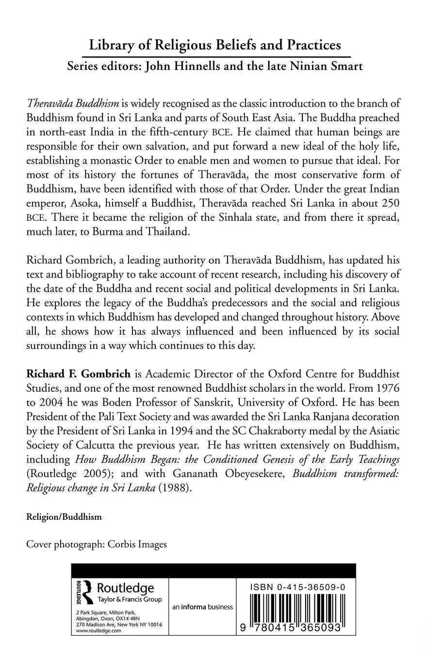 Rückseite: 9780415365093 | Theravada Buddhism | Richard F. Gombrich | Taschenbuch | Englisch