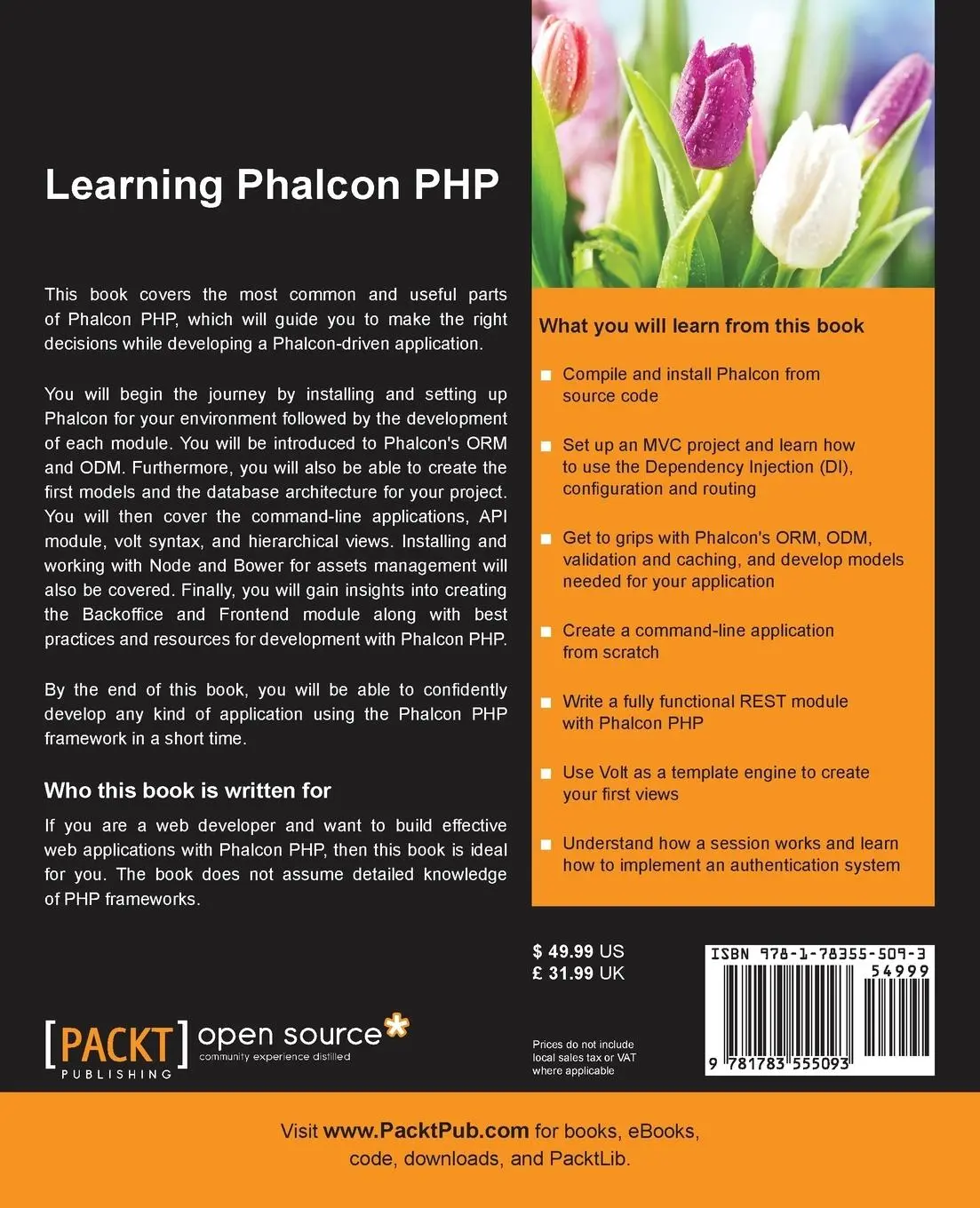 Rückseite: 9781783555093 | Learning Phalcon PHP | Calin Rada | Taschenbuch | Englisch | 2015