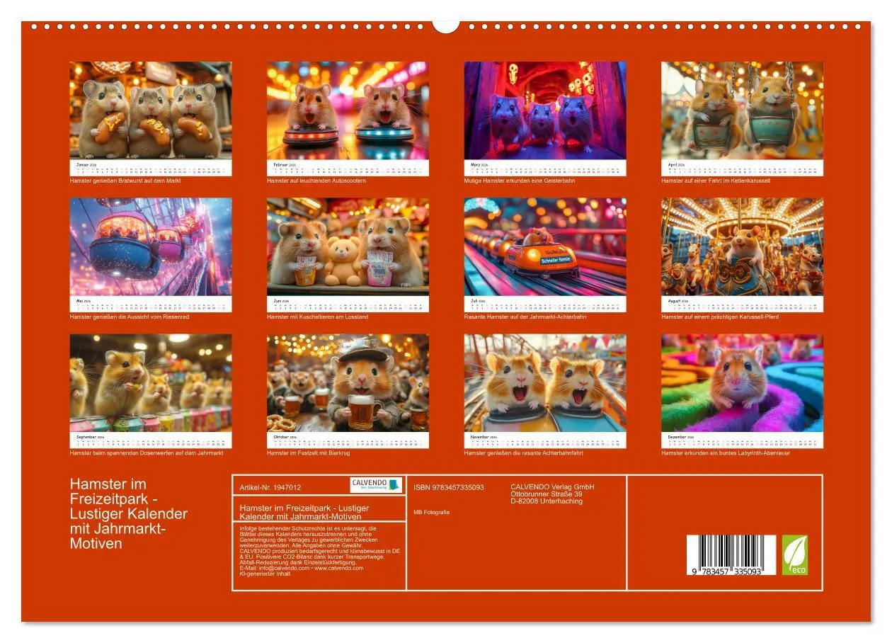 Bild: 9783457335093 | Hamster im Freizeitpark - Lustiger Kalender mit Jahrmarkt-Motiven...