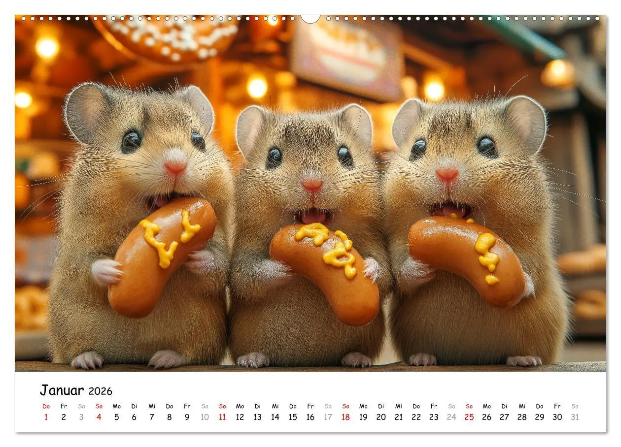 Bild: 9783457335093 | Hamster im Freizeitpark - Lustiger Kalender mit Jahrmarkt-Motiven...