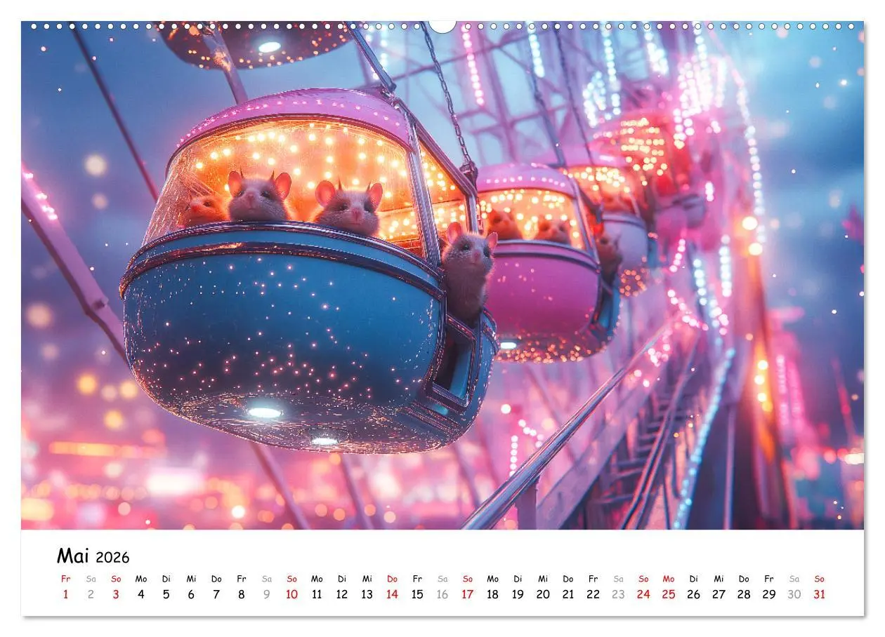 Bild: 9783457335093 | Hamster im Freizeitpark - Lustiger Kalender mit Jahrmarkt-Motiven...