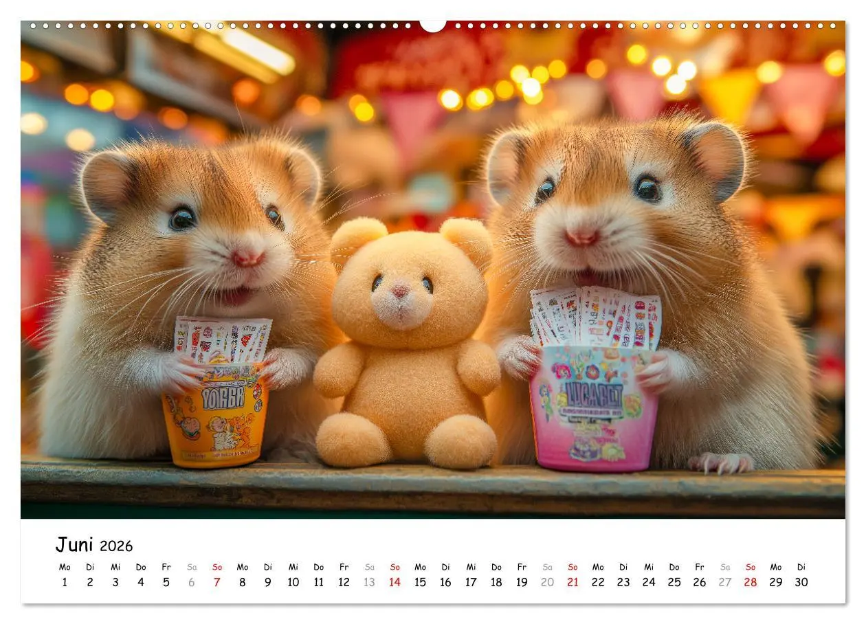 Bild: 9783457335093 | Hamster im Freizeitpark - Lustiger Kalender mit Jahrmarkt-Motiven...