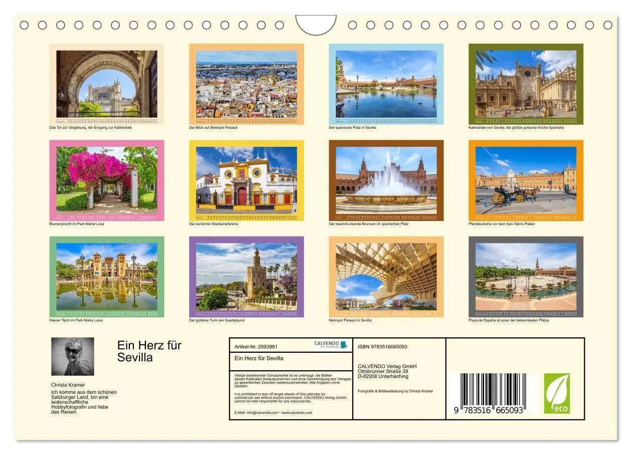 Bild: 9783516665093 | Ein Herz für Sevilla (Wandkalender 2026 DIN A4 quer), CALVENDO...