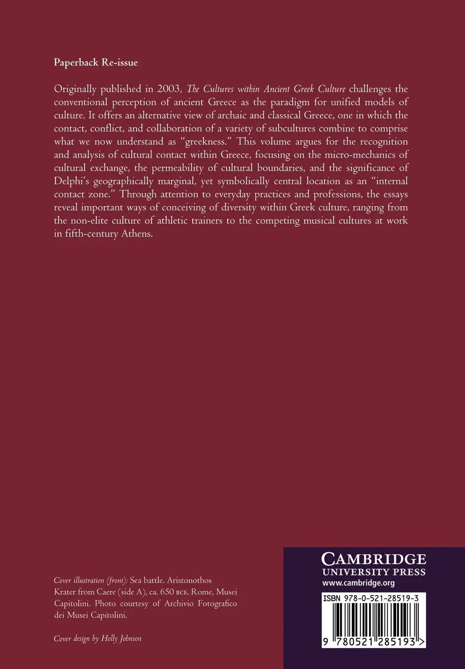 Rückseite: 9780521285193 | The Cultures Within Ancient Greek Culture | Carol Dougherty (u. a.)