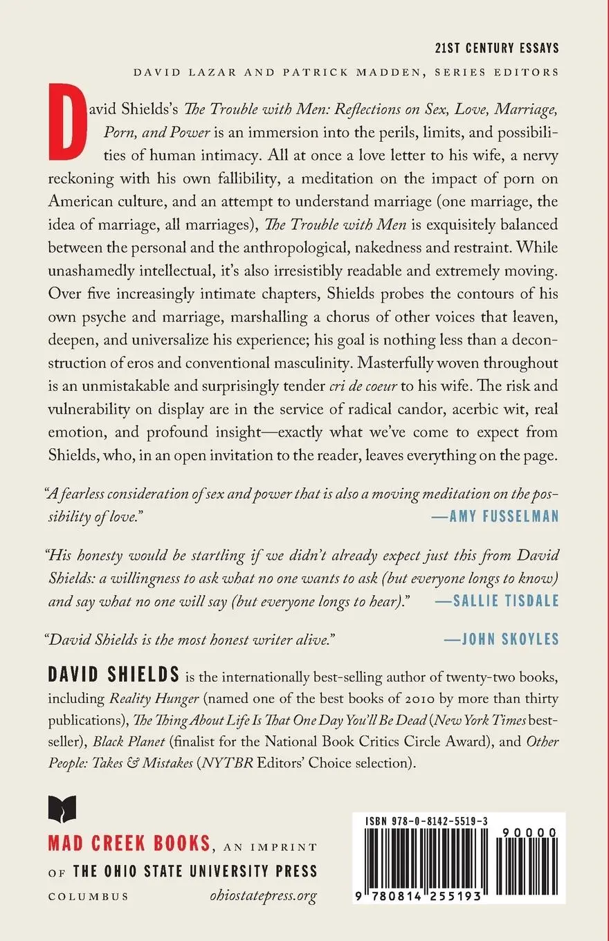 Rückseite: 9780814255193 | The Trouble with Men | David Shields | Taschenbuch | Englisch | 2019