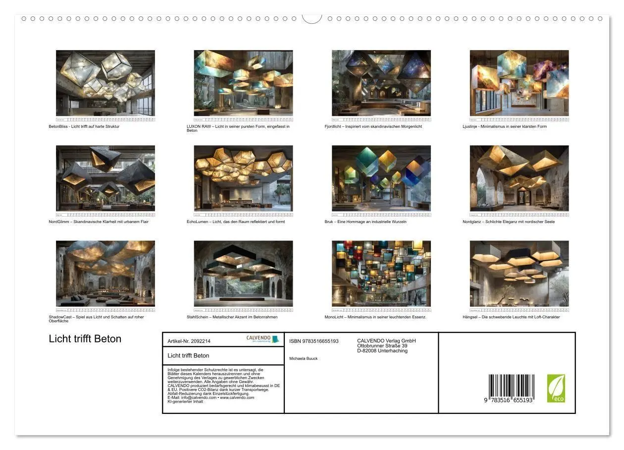 Bild: 9783516655193 | Licht trifft Beton (hochwertiger Premium Wandkalender 2026 DIN A2...
