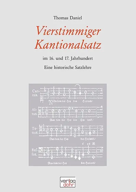 Cover: 9783936655193 | Vierstimmiger Kantionalsatz im 16. und 17. Jahrhundert | Thomas Daniel