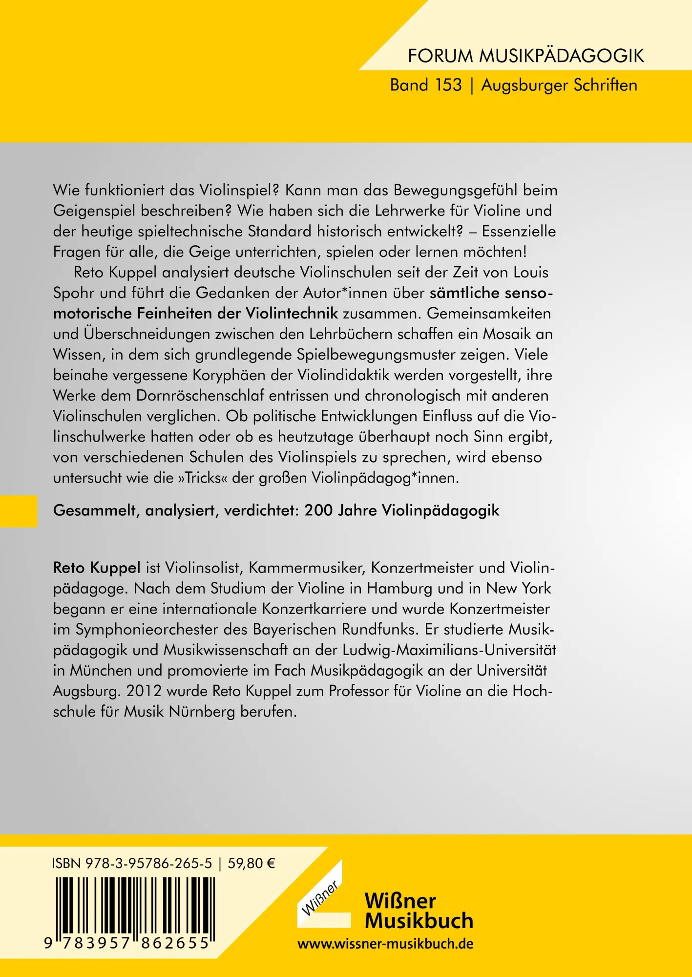 Rückseite: 9783990945193 | Violintechnik in Deutschland | Reto Kuppel | Taschenbuch | 896 S.