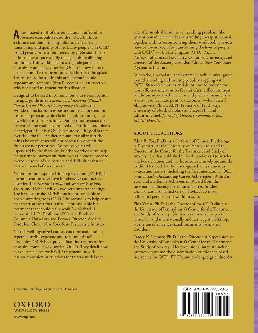 Rückseite: 9780195335293 | Treating Your Ocd with Exposure and Response (Ritual) Prevention...