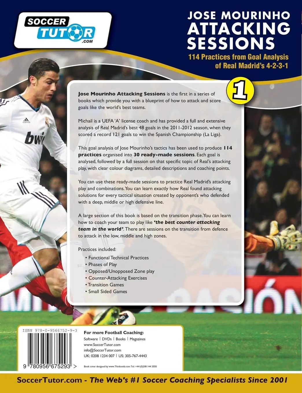 Rückseite: 9780956675293 | Jose Mourinho Attacking Sessions - 114 Practices from Goal Analysis...