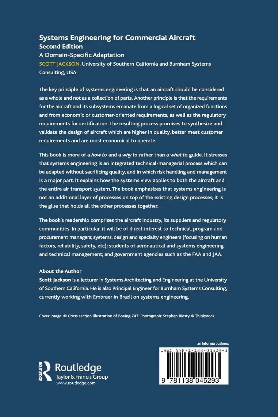 Rückseite: 9781138045293 | Systems Engineering for Commercial Aircraft | Scott Jackson | Buch