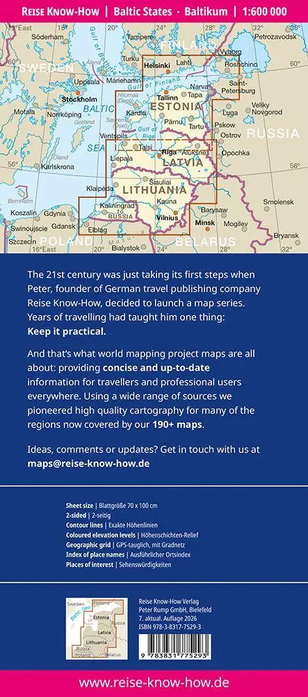 Bild: 9783831775293 | Reise Know-How Landkarte Baltikum Baltic States (1:600.000):...