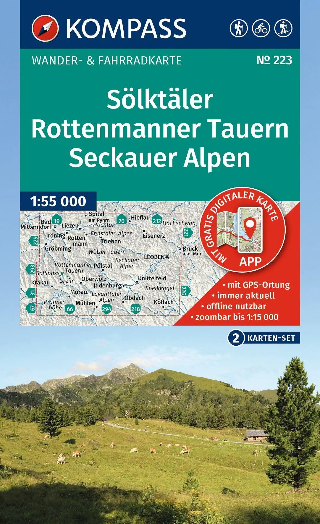 Cover: 9783991545293 | KOMPASS Wanderkarten-Set 223 Sölktäler, Rottenmanner Tauern,...