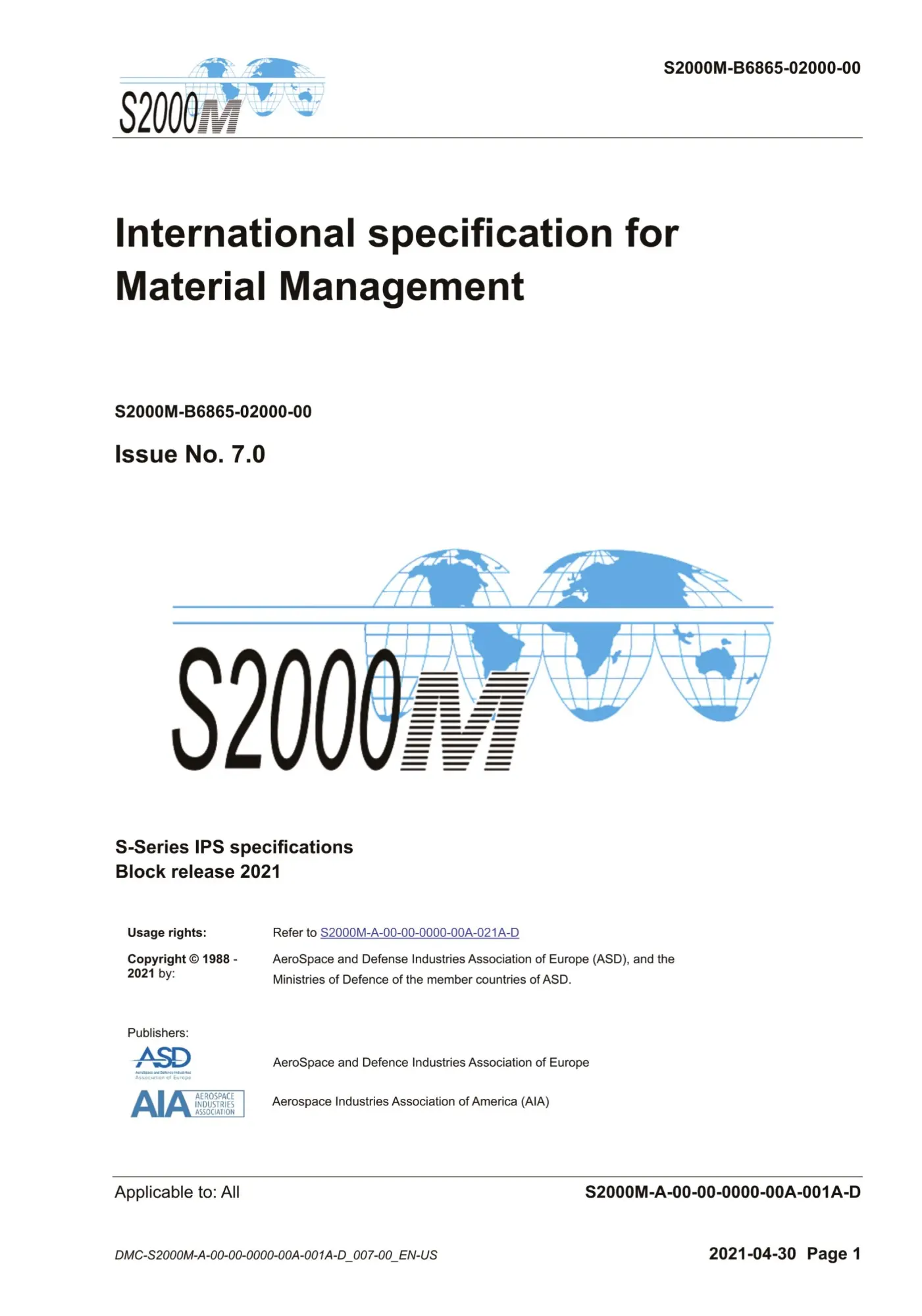 Cover: 9788419125293 | S2000M, International specification for Material Management, Issue 7.0