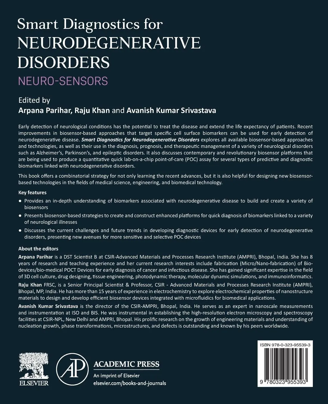 Rückseite: 9780323955393 | Smart Diagnostics for Neurodegenerative Disorders | Neuro-sensors