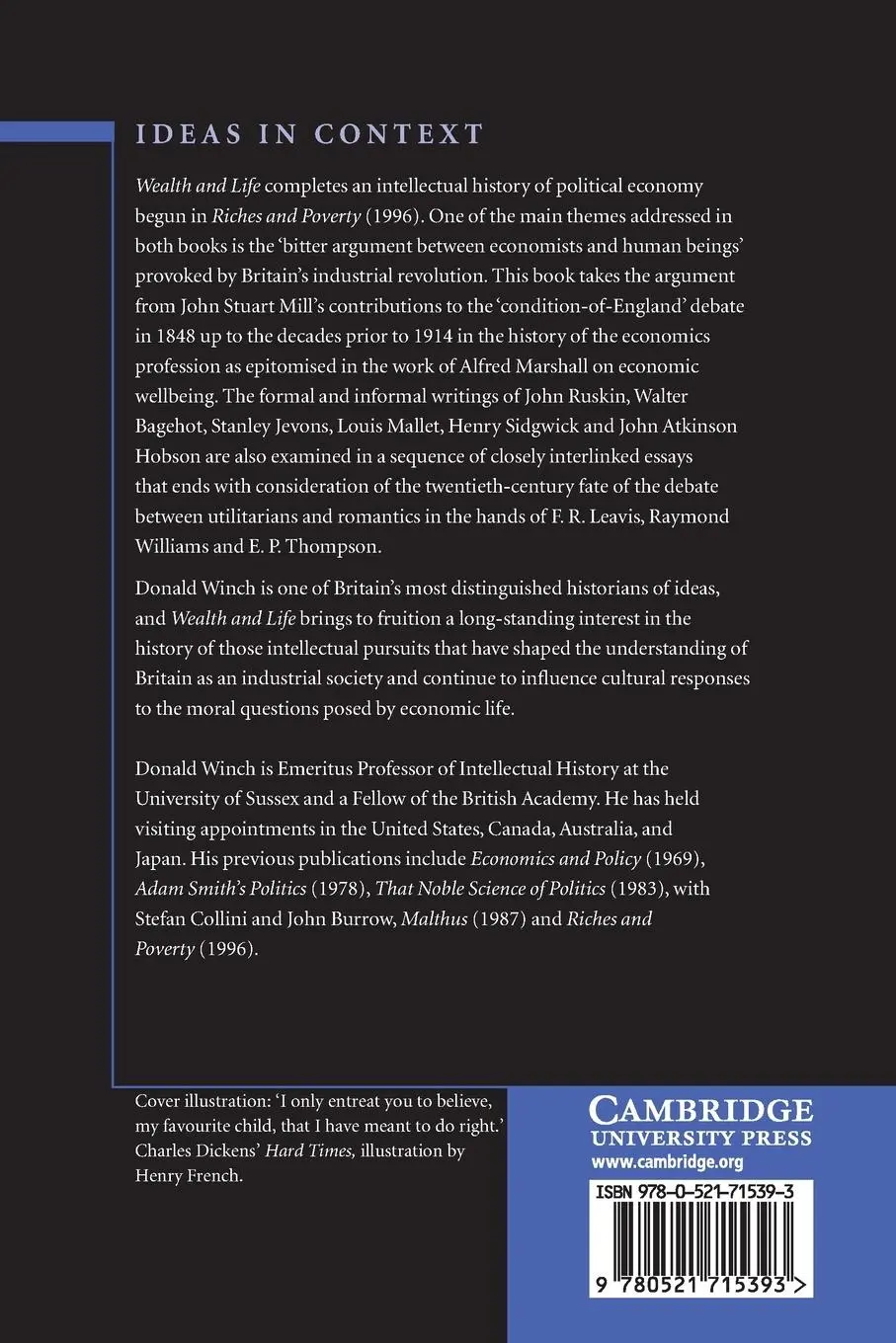 Rückseite: 9780521715393 | Wealth and Life | Donald Winch | Taschenbuch | Englisch | 2009