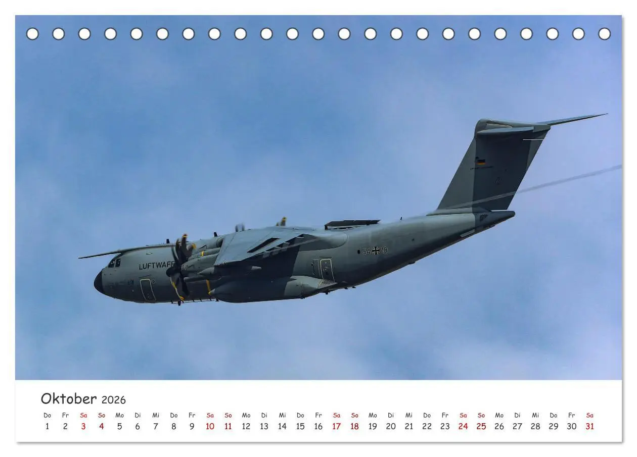 Bild: 9783457305393 | A400M LTG 62 (Tischkalender 2026 DIN A5 quer), CALVENDO Monatskalender