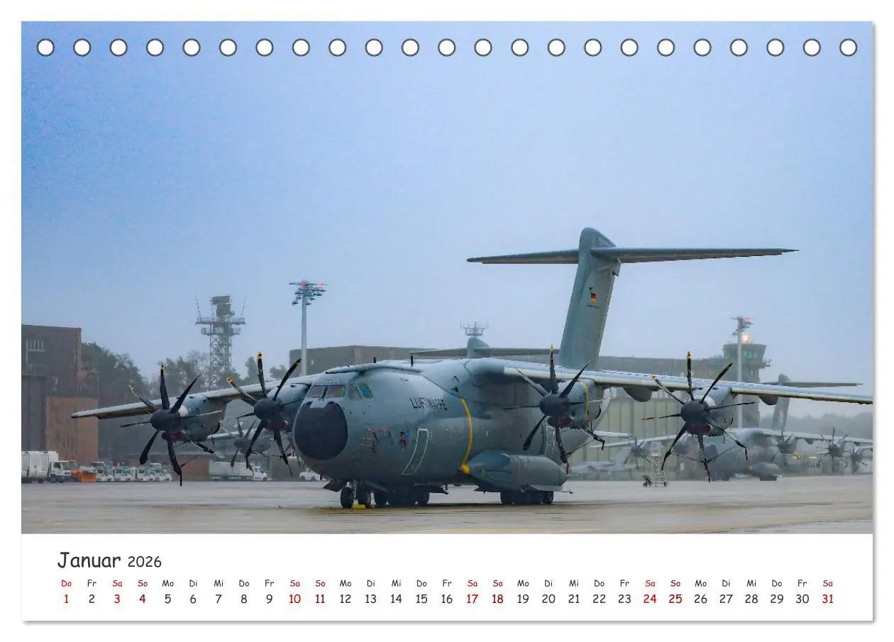 Bild: 9783457305393 | A400M LTG 62 (Tischkalender 2026 DIN A5 quer), CALVENDO Monatskalender