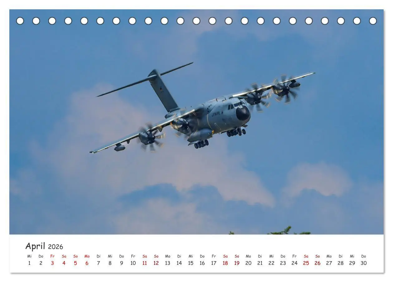 Bild: 9783457305393 | A400M LTG 62 (Tischkalender 2026 DIN A5 quer), CALVENDO Monatskalender