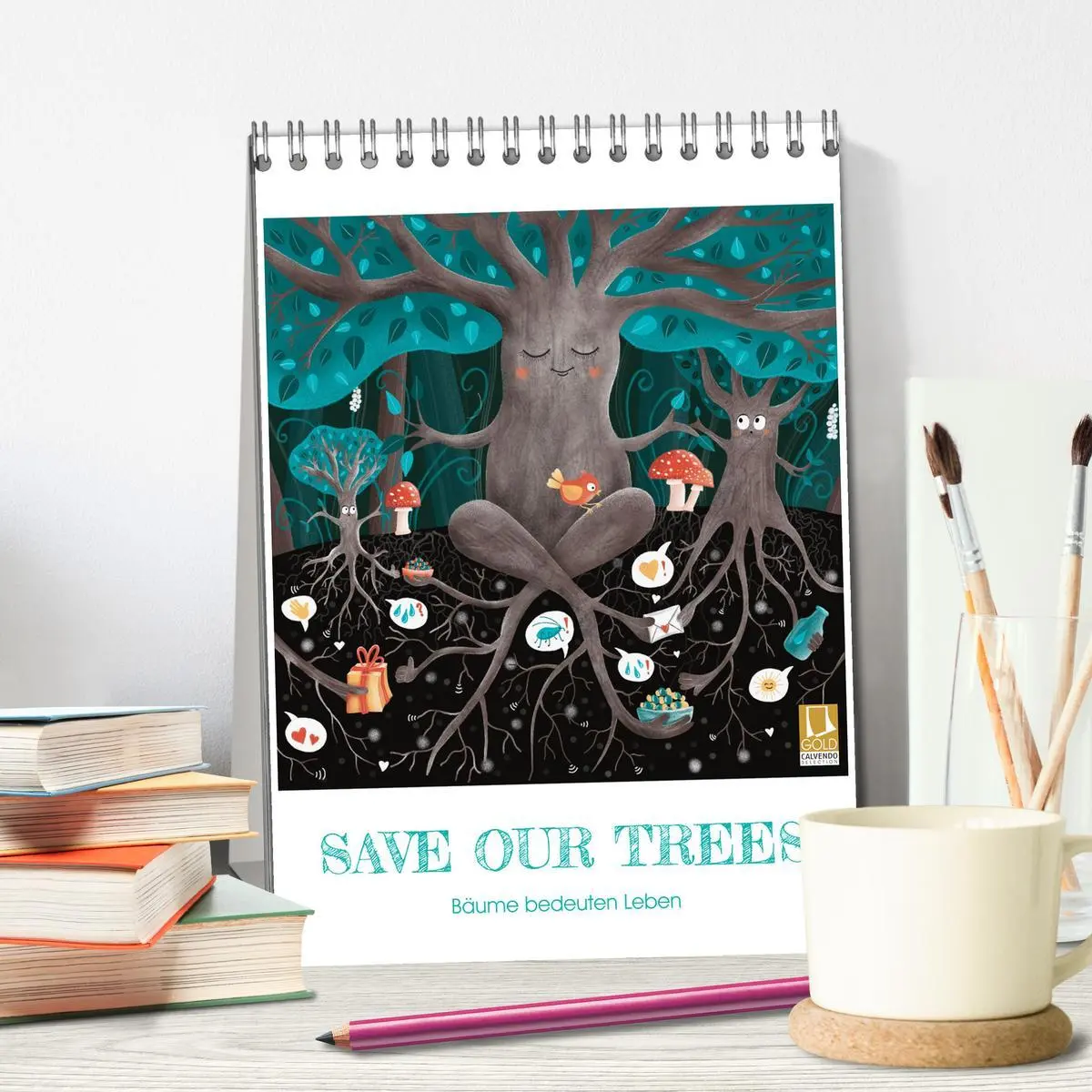 Bild: 9783516325393 | SAVE OUR TREES - Bäume bedeuten Leben (Tischkalender 2026 DIN A5...