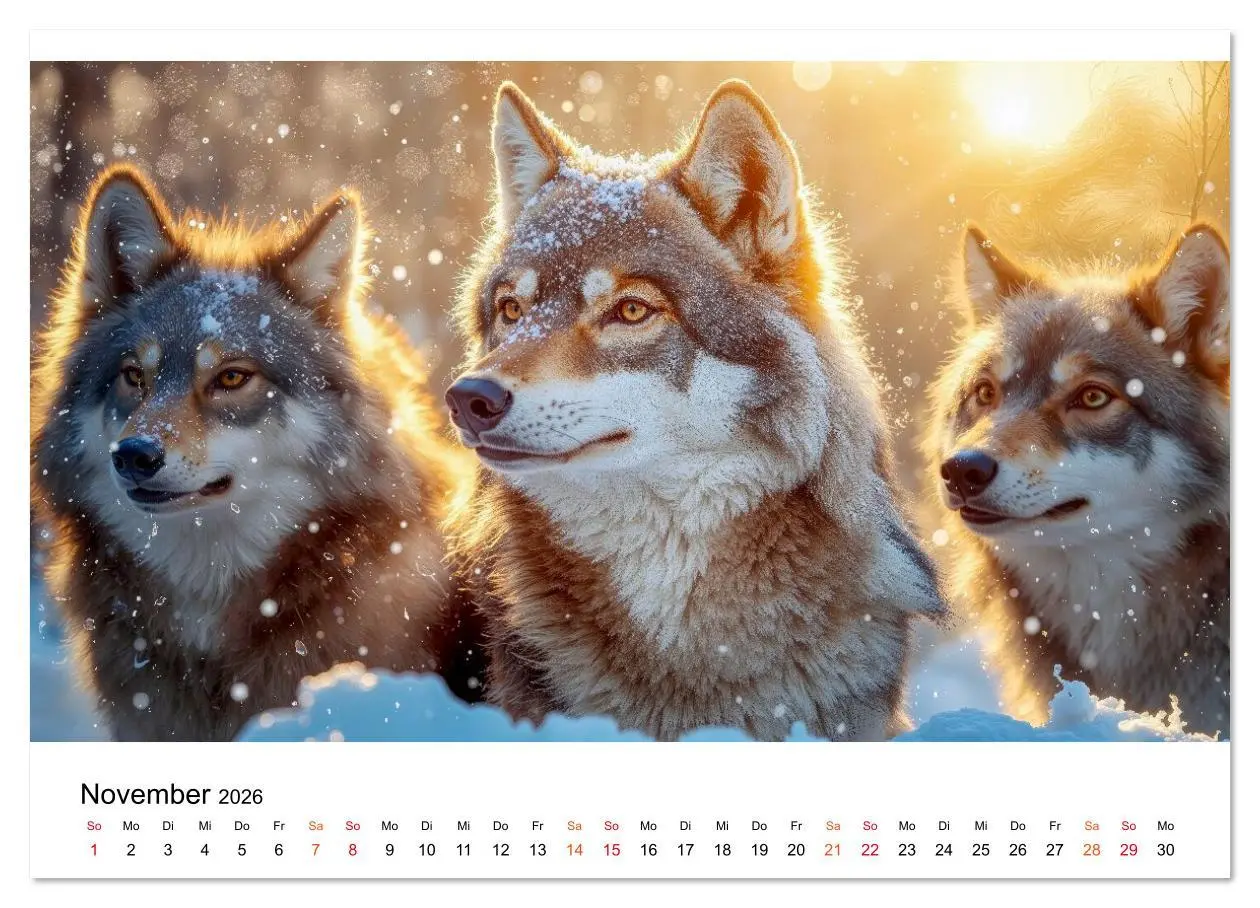 Bild: 9783516635393 | Im Reich der Wölfe (Wandkalender 2026 DIN A4 quer), CALVENDO...
