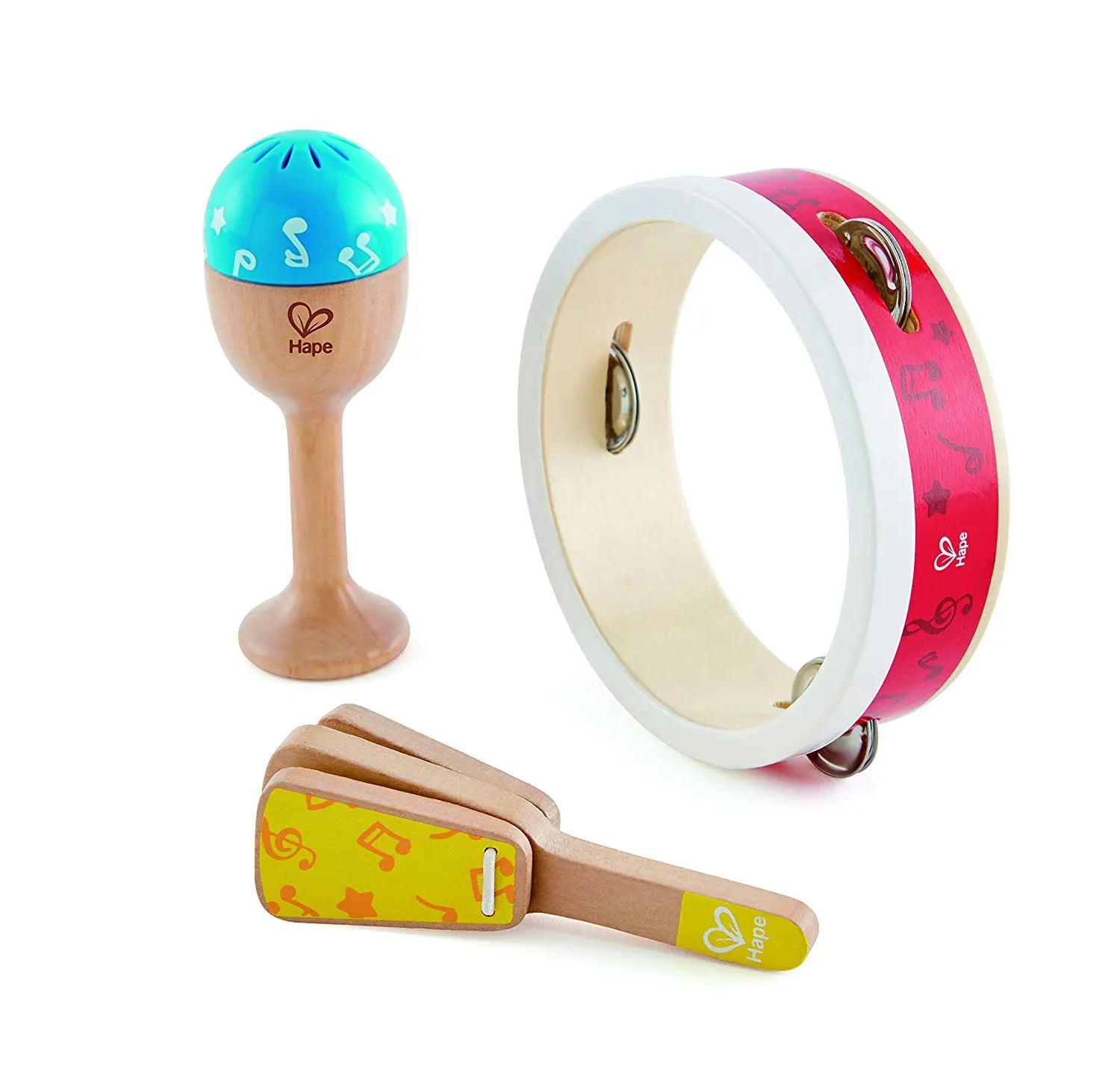 Cover: 6943478025493 | Hape E0615 - Junior Perkussion, Trommel, Kastagnetten, Rassel,...