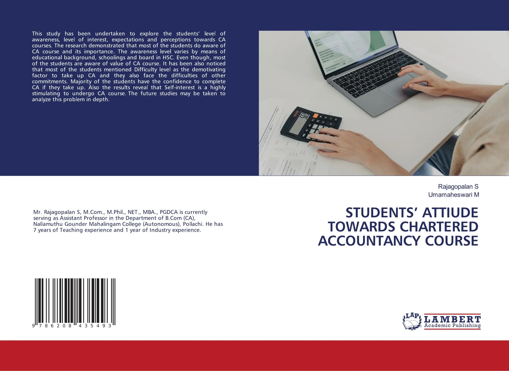 Lap Lambert Academic Publishing Students' Attiude Towards Chartered Accountancy Course