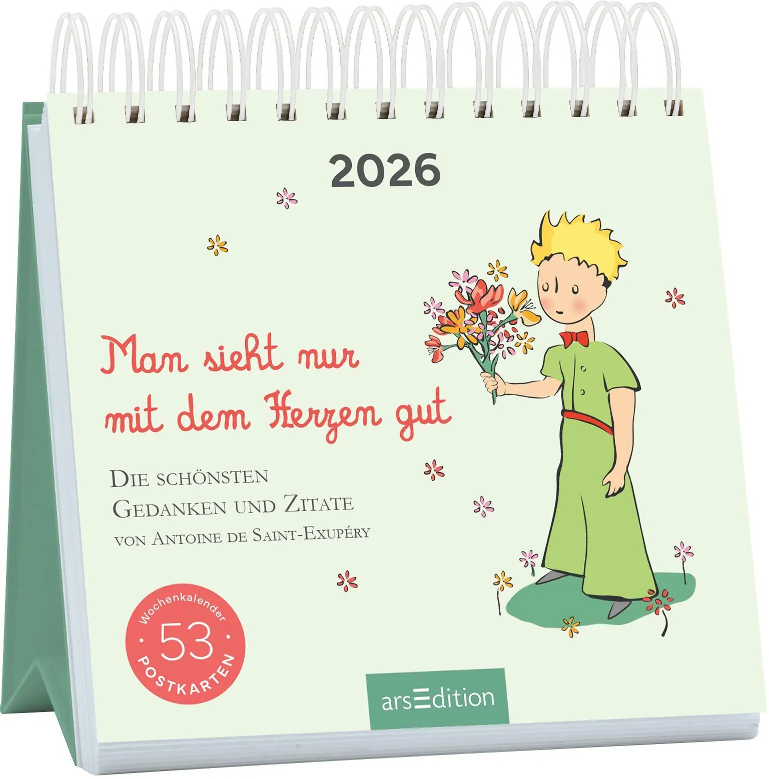 Cover: 4014489135593 | Postkartenkalender Man sieht nur mit dem Herzen gut 2026 | Kalender