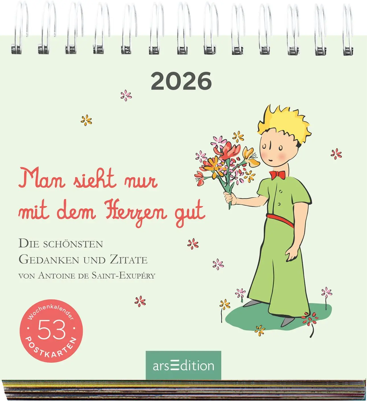 Bild: 4014489135593 | Postkartenkalender Man sieht nur mit dem Herzen gut 2026 | Kalender