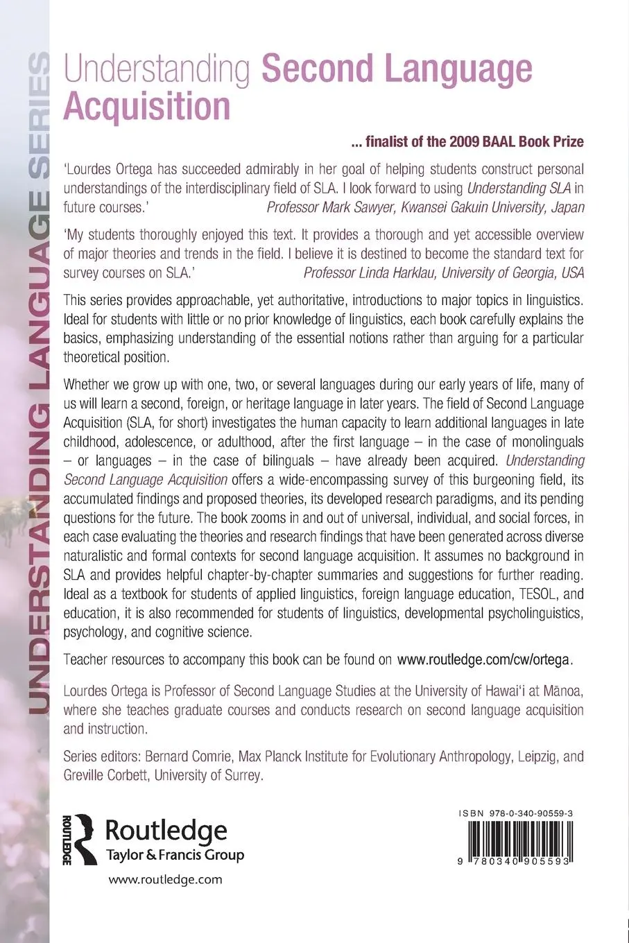 Rückseite: 9780340905593 | Understanding Second Language Acquisition | Lourdes Ortega | Buch
