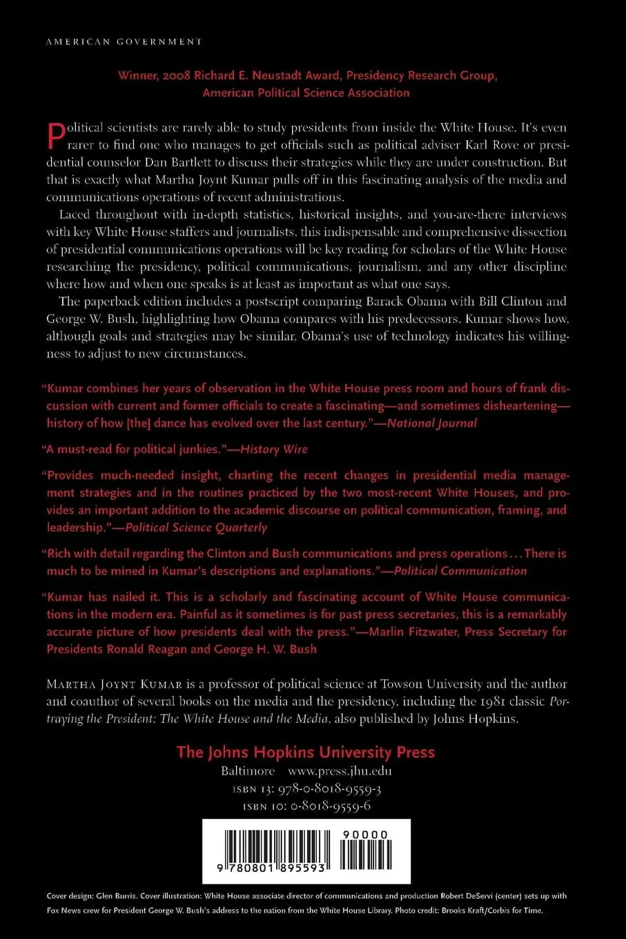 Rückseite: 9780801895593 | Managing the President's Message | Martha Joynt Kumar | Taschenbuch