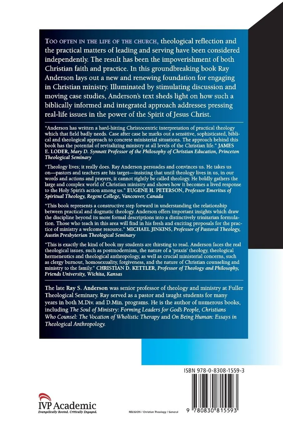 Rückseite: 9780830815593 | The Shape of Practical Theology | Ray S. Anderson | Taschenbuch | 2001