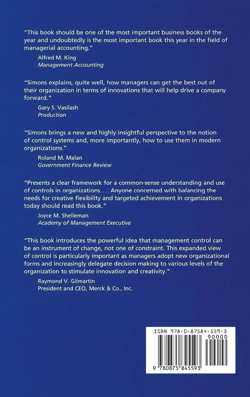 Rückseite: 9780875845593 | Levers of Control | Robert Simons | Buch | Gebunden | Englisch | 1994