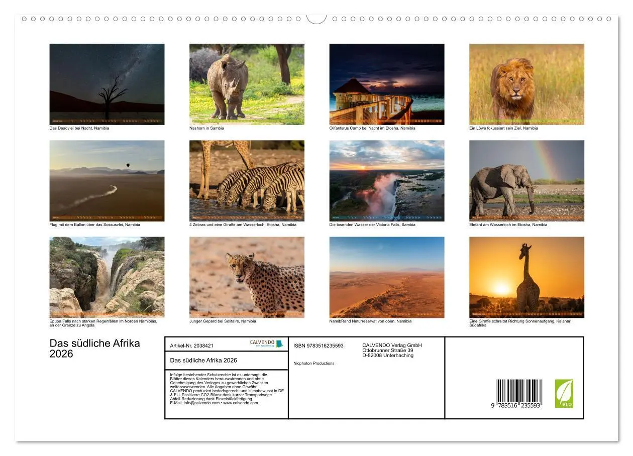 Bild: 9783516235593 | Das südliche Afrika 2026 (hochwertiger Premium Wandkalender 2026...