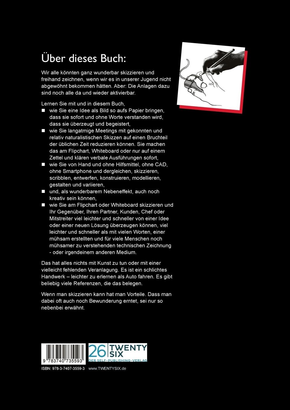 Rückseite: 9783740735593 | Technik skizzieren | Ingo Klöcker | Taschenbuch | 180 S. | Deutsch