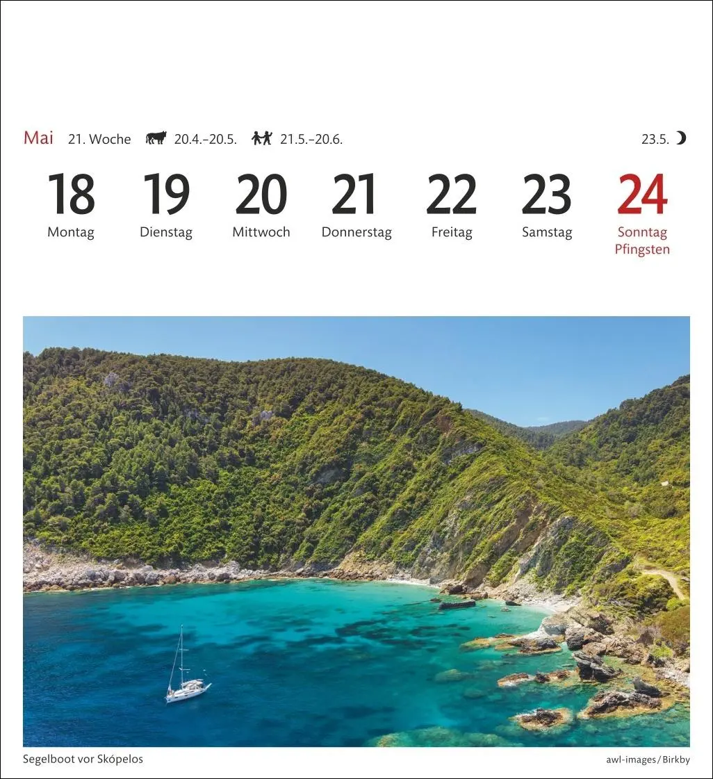 Bild: 9783840035593 | Griechische Inseln Sehnsuchtskalender 2026 - Wochenkalender mit 53...