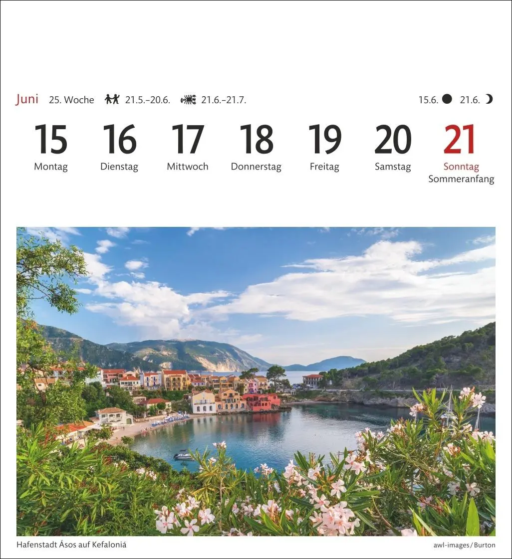 Bild: 9783840035593 | Griechische Inseln Sehnsuchtskalender 2026 - Wochenkalender mit 53...