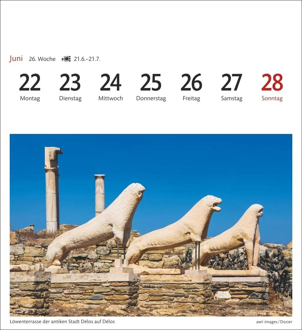 Bild: 9783840035593 | Griechische Inseln Sehnsuchtskalender 2026 - Wochenkalender mit 53...