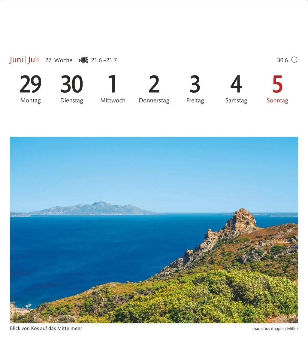 Bild: 9783840035593 | Griechische Inseln Sehnsuchtskalender 2026 - Wochenkalender mit 53...