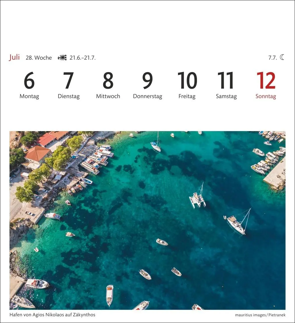 Bild: 9783840035593 | Griechische Inseln Sehnsuchtskalender 2026 - Wochenkalender mit 53...