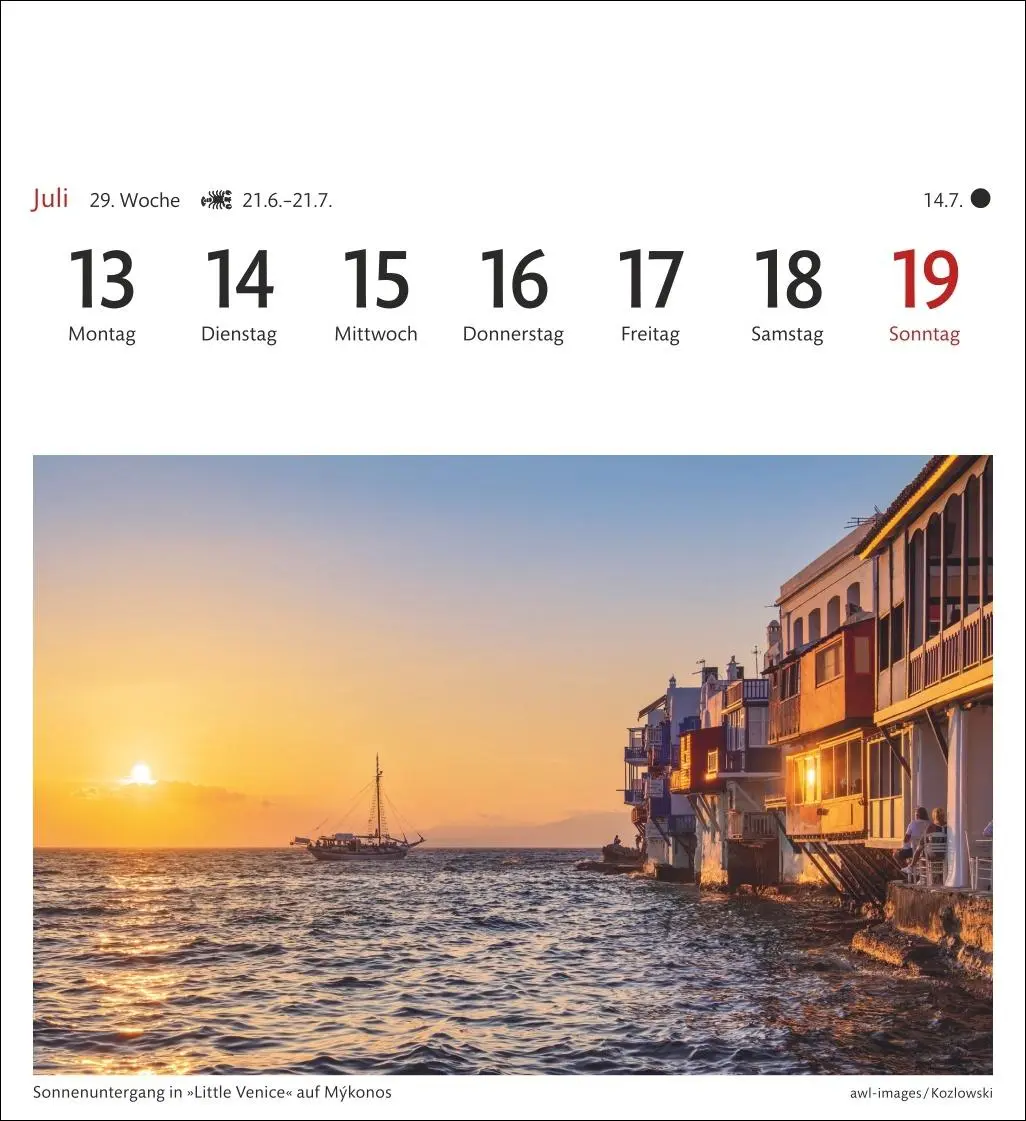 Bild: 9783840035593 | Griechische Inseln Sehnsuchtskalender 2026 - Wochenkalender mit 53...